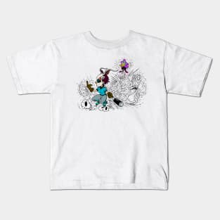 SKATING BLOODY RABBIT 013 Kids T-Shirt